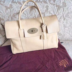 Mulberry Bayswater in Vanilla Darwin Leather Bag